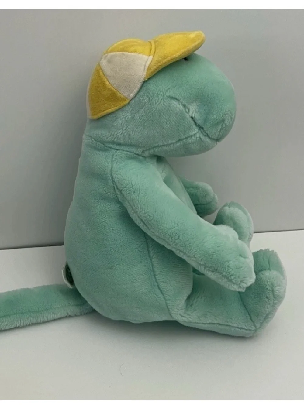 RARE Vintage Gund Zwibble Dibble Dinosaur Plush Star Tail 1988-1990 Yellow Hat